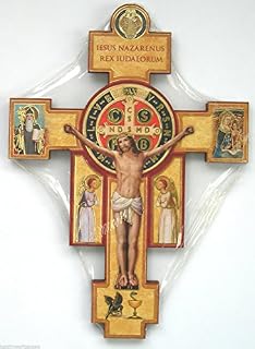 rosarybeads4u 9" St Saint Benedict Crucifix Cross Wall Hanging
