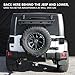 YZONA for Jeep Wrangler JK Rear Cargo Basket on OE Tailgate Compatible with 2007-2018 Jeep Wrangler JK & JKU Unlimited 2/4 Door, Spare Tire Cargo Rack, Luggage Storage Carrier (Bolt-On)