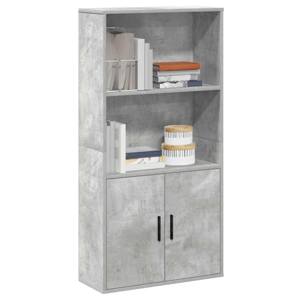 Generisch Bücherregal Betongrau 60x24x120 cm Holzwerkstoff,Möbel,Regalsysteme,Bücherregale Bücherschränke-860421
