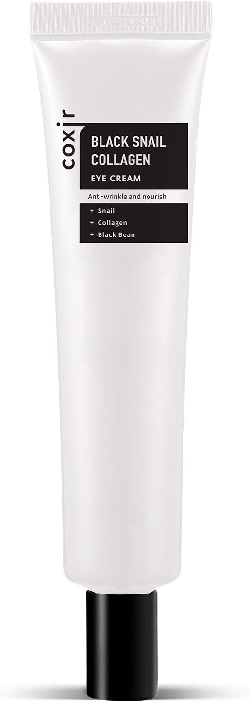 COXIR Black Snail Collagen Eye Cream (30 Ml / 1.01 Fl.Oz.) Black Beans