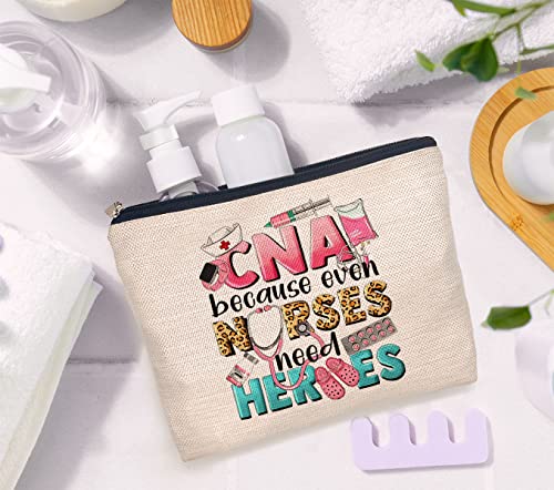 IWXYI Cna Bag,Western CNA Because Nurses Need Heroes Makeup Bag,Nurse Life Make up Bag2