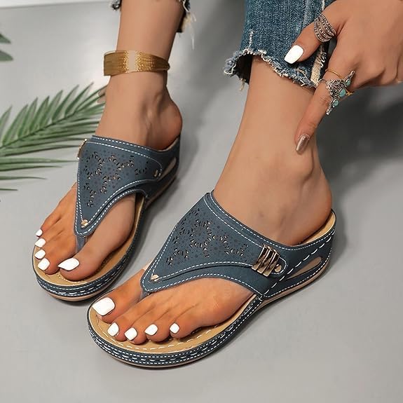 Summer Sandals for Women 2025,Orthopedic Sandals for Women Arch Support Walking Sandals,Flip Flops Platform Leather Beach Slides,Orthotic Sandals for Women with Arch Support Wide Width4