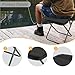 predolo Camping Foldable Stool, Easy to Carry Multipurpose, Portable Bag Stool, Oxford Cloth for Traveling Garden Backpacking Hiking, Black