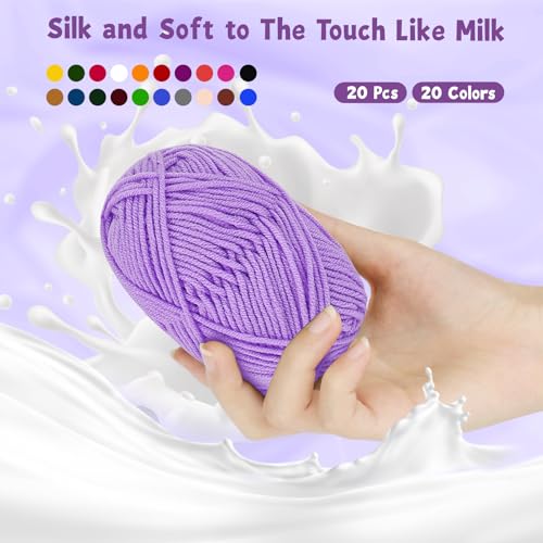 Image of Katech Crochet Kit for Beginners, Beginner Crochet Kit for Adults-Crochet Kits Includes Crochet Hooks Knitting Bag Crochet Yarn for Crocheting Instruction Knitting Kit Crochet Supplies Gift