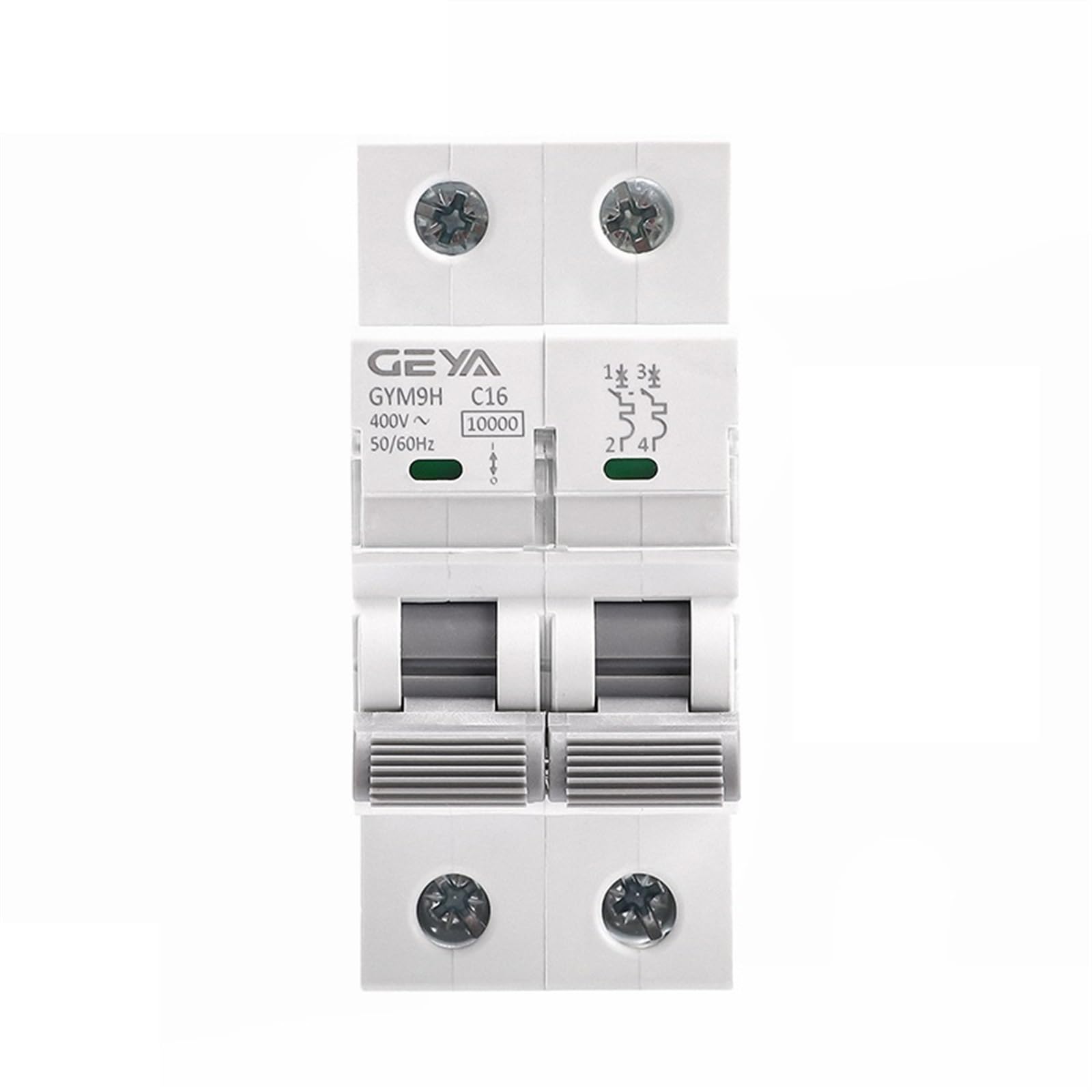 SFJSFIMQ GYM9H 10KA 2P MCB 6A-63A 400V C Curve Din Rail Mini Circuit Breaker AC Type MCB
