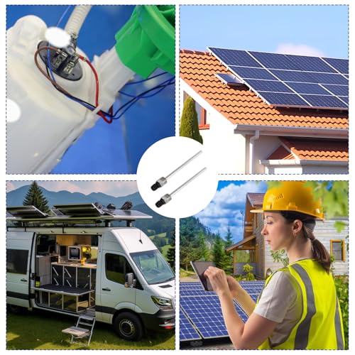 2 Stück Tauchhülse G 1/2 Zoll 300mm, 304 Edelstahl Thermowell Gewinde Tauchhülsen für Temperatursensor 8 x 300mm, Tauchschutzrohre für Thermoelemente