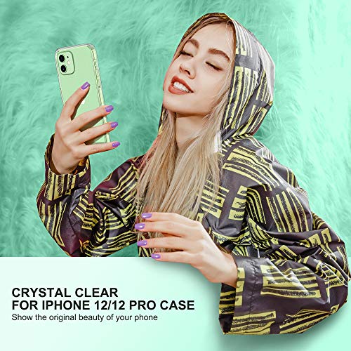 Ulak Clear Case For Iphone 12/Iphone 12 Pro, Hybrid Protective Slim Transparent Anti-Scratch Shock Absorption Tpu Bumper Cover Designed Phone Case, Crystal Clear #TOP3