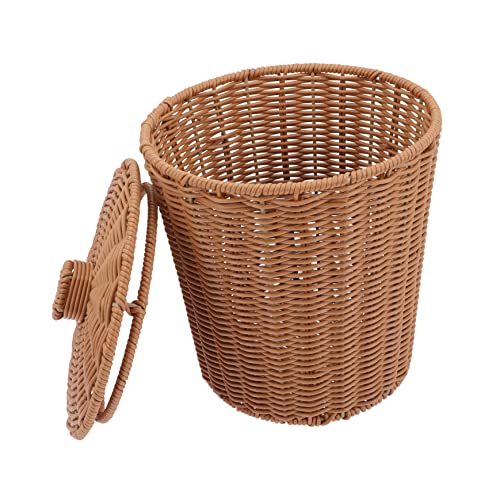 HEALSOPTHY Cesto De Almacenamiento De Rattan Con Tapa Capacidad Grande y Diseño Para Ropa Sucia y Organización Multiusos Para Sala De Dormitorio y Lavandería