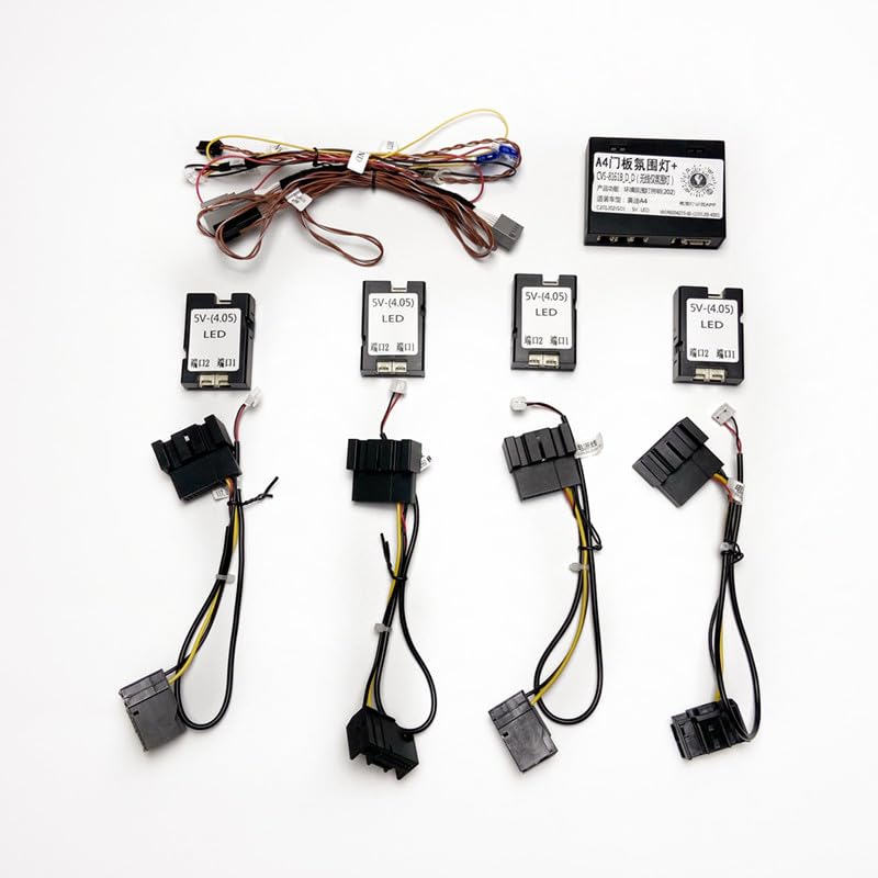 A4 A5 ambient Light, LED Door Light Strip, nawigacja Screen Control 30 kolorów, nadaje się do Audi A4 A5 B9