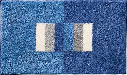 Erwin Müller Badematte Korfu, Badteppich rutschhemmend blau Größe 50x80...