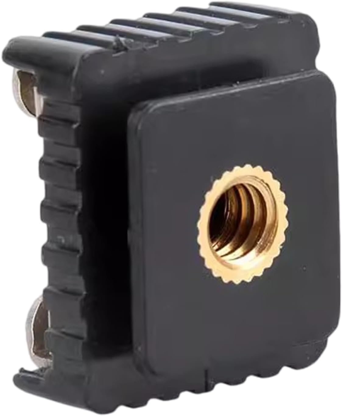 2-Pack Standard Hot Shoe to 1 / 4 " Thread Adapter, Cold Shoe Mount with Brass Nut for Holder, Light Stand, Tripod, Photography Studio Accessories
