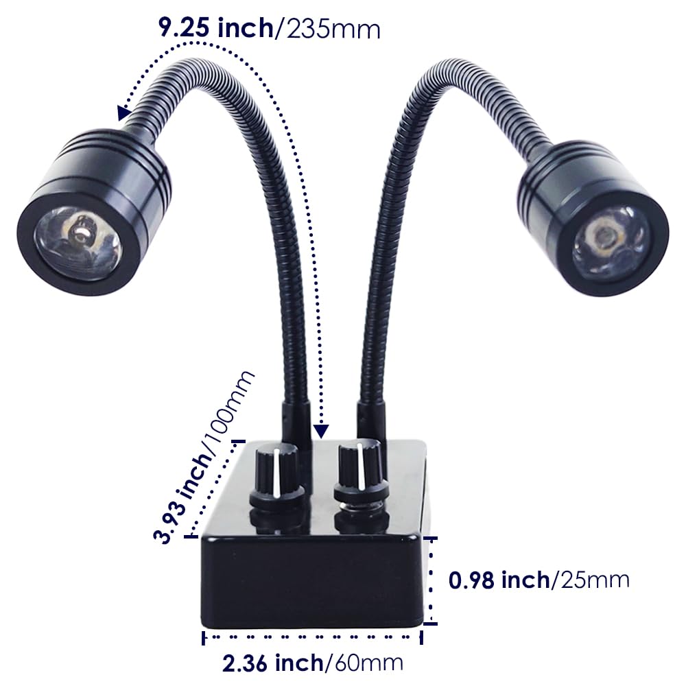 Fuente de luz para microscopio, USB de escritorio, doble cuello de cisne, luces LED, mini iluminador de luz para microscopio estéreo, cámara de microscopio, zoom de video industrial, lente de montaje