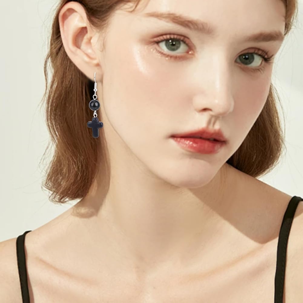 1 Box 92PCS 8MM Natural Black Onyx Agate Beads Round Stone Gemstone Polished Spacer Loose Smooth Bead with Crystal Stretch Cord for Jewelry Making Necklace Bracelets DIY Craft Supplies - Image 6