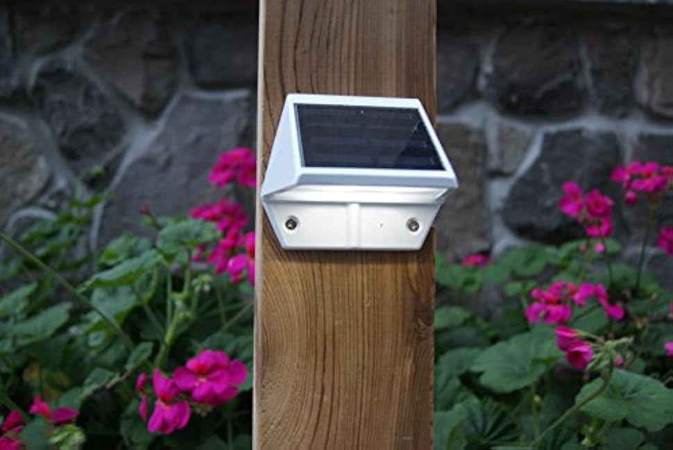 Classy Caps Solar Deck & Wall Lights Model SL179 White Outdoor Solar Lights