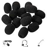 Espuma de Mic 20 Piezas Protector de Micrófono Pantallas Antiviento de Micrófono Micrófono de Espuma Antiviento Micrófono Tapa de Micrófono Para Solapa Lavalier y Micrófonos Tamaño Mini Negro