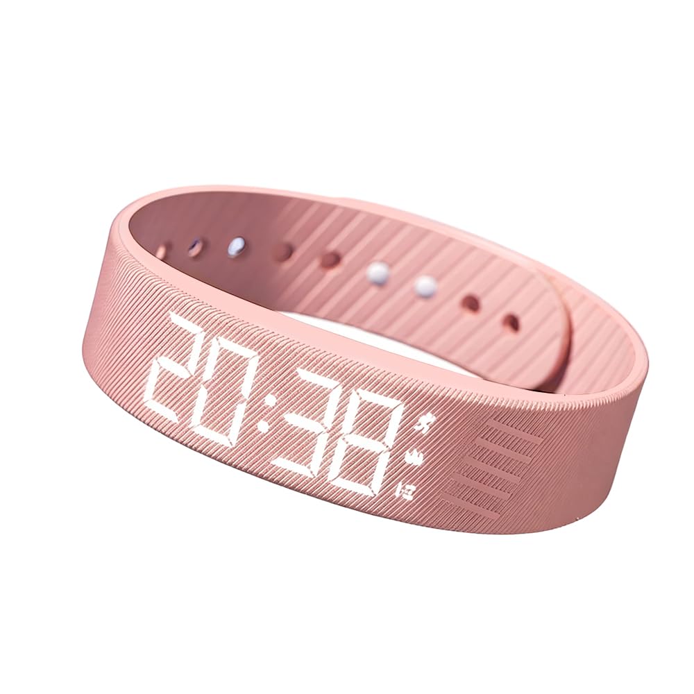 Vibrating Alarm Clock Watch 2026 New Wristband Rechargeable Silent Alarm for Deep Sleepers LED Display Vibrating Alarm Watch