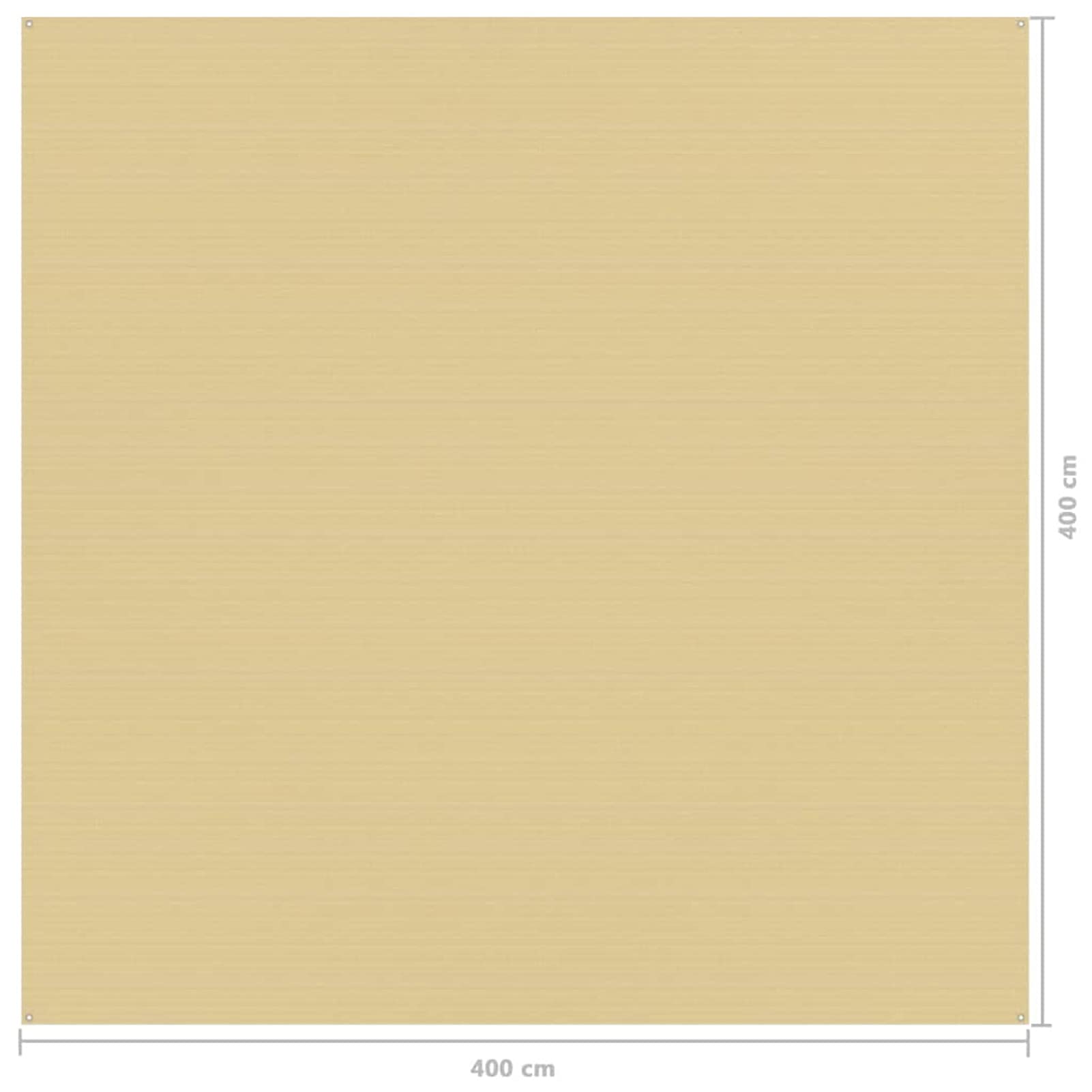 Mogou Dywan namiotowy, do przedsionka namiotowego, plandeka kempingowa, do przedsionka namiotowego, mata na kemping, 400 x 400 cm, beżowy