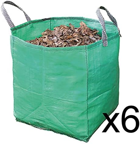 SPARES2GO Builders Heavy Duty Rubble Sack Rubbish Bag (120 Litre, Pack of 6)