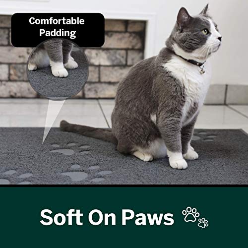 ANDALUS Cat Litter Mat, Gray, Extra Large (35" x 23") - Thumbnail 2