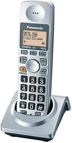 Panasonic KX-TGA101S - Auricular extra con cargador para teléfonos inalámbricos KX-TG1032S, KX-TG1033S, KX-TG1034S, color plateado