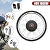HinLIaDa 48V 1000W Waterproof Ebike Conversion Kit, 26" Rear Powerful Motor Wheel Electric Bicycle Hub Motor Kit Electric Bike Conversion Kit Twist Throttle with 5 Star #2