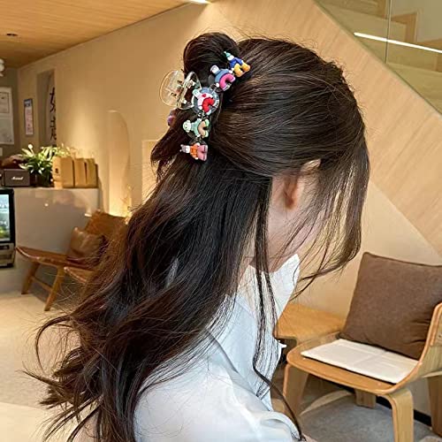 Agirlvct Hair Claw Clip, Cute Five Friends Hair Clips Strong Hold Hair Jaw Clips, Big Hair Clip Barrettes Nonslip Birthday Business Gift Hair Accessories For Women Girls Daughter Girlfriend(2 Pack) #TOP2