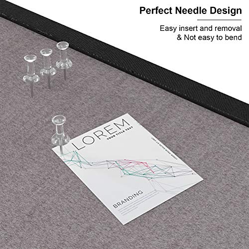 MROCO 700 Count Push Pins, Thumb Tacks Thumbtack Wall Tacks, Clear Thumb Tacks Steel Point and Clear Plastic Head, PushPins for Cork Board - Thumbnail 5