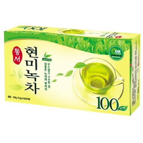 Dong-suh Brown Rice & Green Tea TeaBag 150g (100 tea bag) X 5 Pack (total 500 tea bag)