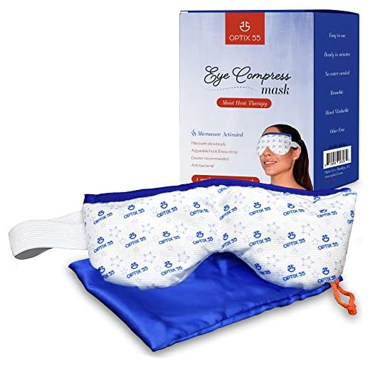 Eye Mask for Dry Eyes - Moist Heat Microwave Activated Warm Compress, Relieves Stye & Pink Eye