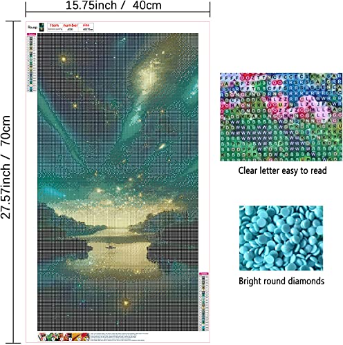 Rousp Diy 5D Diamond Painting Kits For Adults Diamond Art Star Lake Diamond Painting Full Drill Crystal Rhinestone Diamond Embroidery Craft Kits For Home Wall Decor Gifts, 27.5 X 15.7Inch #TOP1