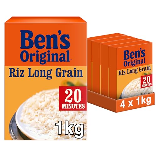 BEN'S ORIGINAL Riz Long Grain Vrac 20 Minutes 1kg (Lot de 4)