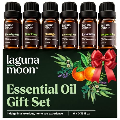 Lagunamoon Essential Oils Christmas Set - 6 Oils for Diffusers,