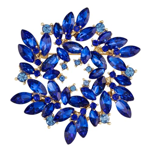Image of Spiral Shape Rhinestone Brooch Pin for Women Statement Brooch