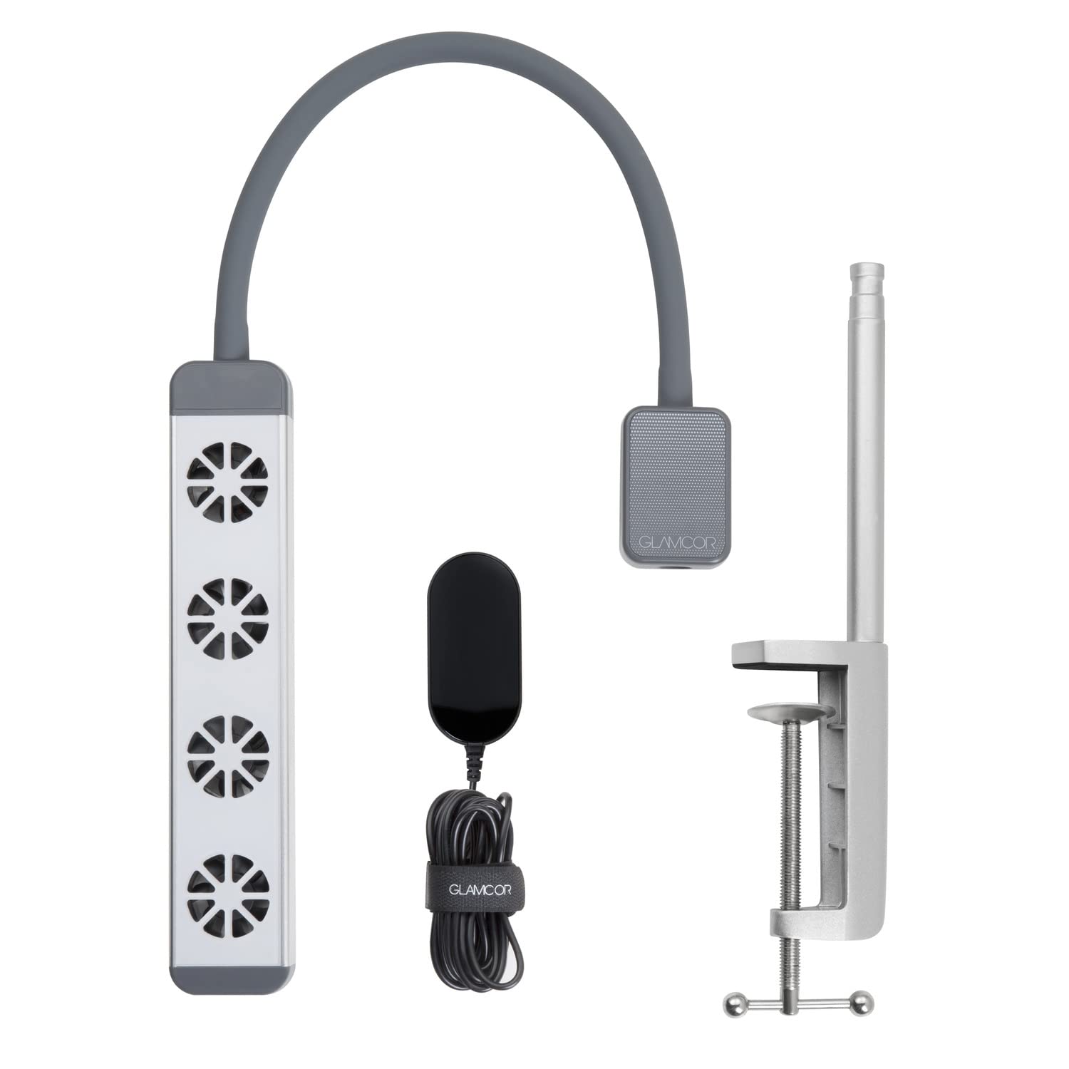 FLOW | Ventilador de escape de tres velocidades y soplador manos libres, flexible, portátil y silencioso, para pedicura, manicura, extensiones de pestañas y técnico de uñas 8