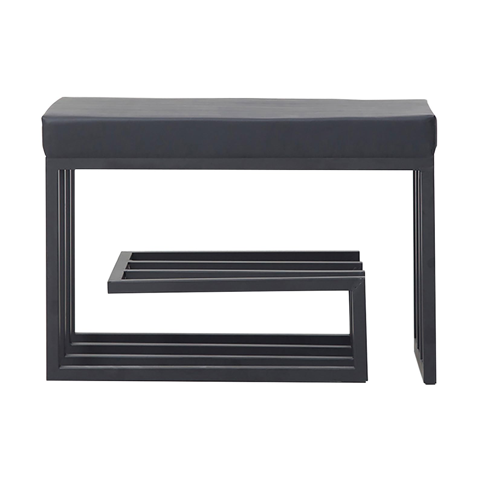 Banc de rangement à chaussures d'entrée style ferme meuble de couloir cuir