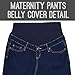 Hybrid & Company Women's Maternity Denim Shorts Over The Belly Comfy Skinny Bermuda Jeans BM2835WC Darkwash S