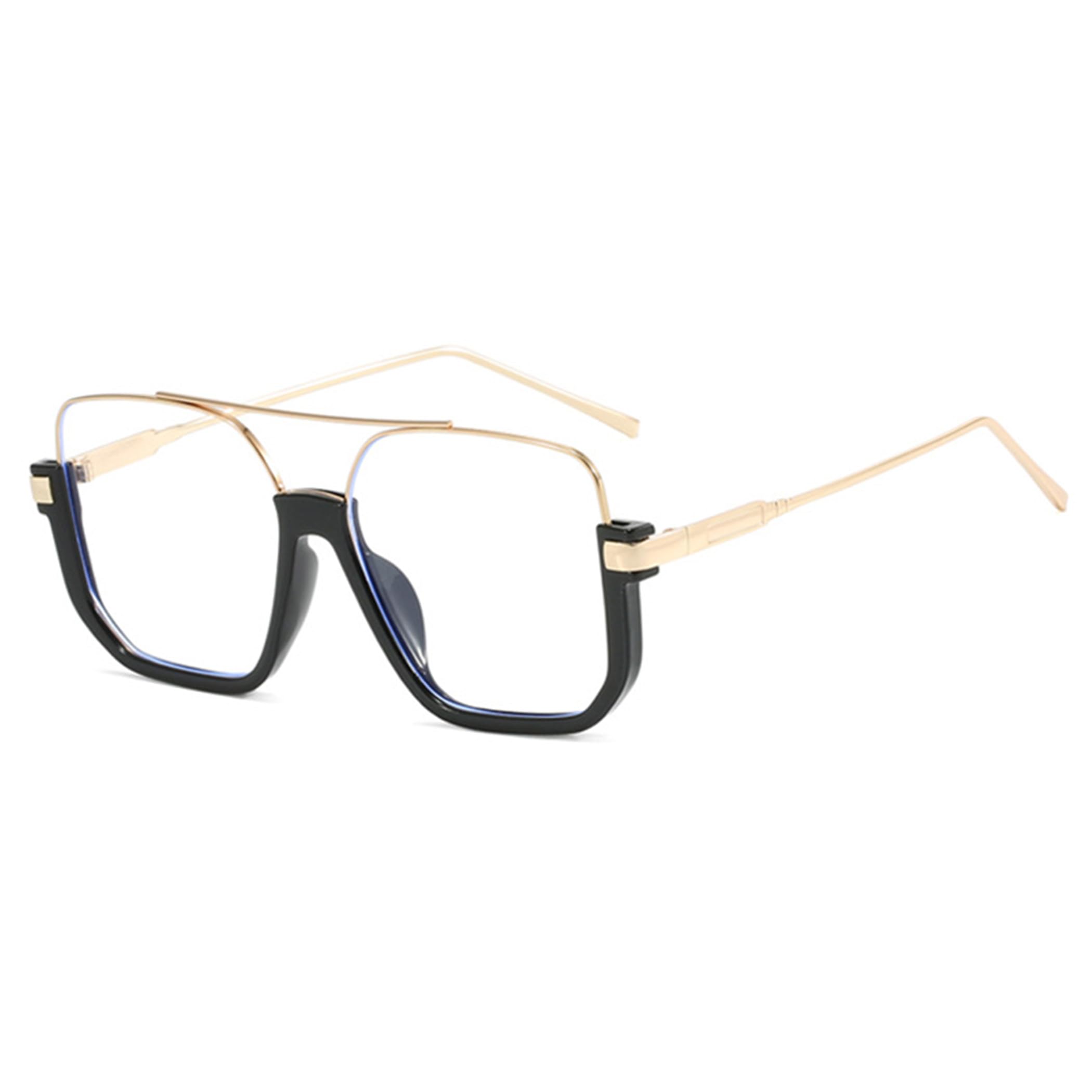bullabulling Square Reading Glasses for Women Men Vintage Retro Blue Light Blocking Computer Readers