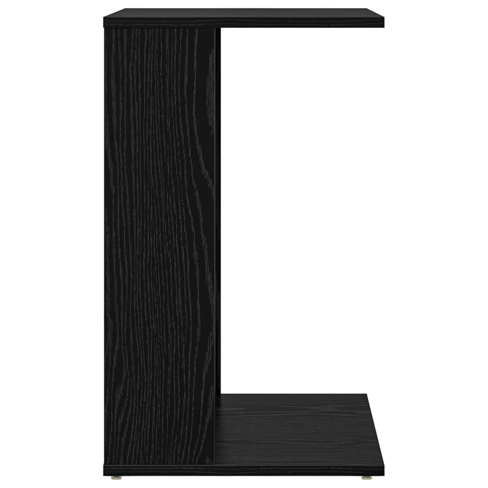 Mesa auxiliar de madera de roble negro, 40 x 38 x 62,5 cm, rectangular, para salón, sofá, dormitorio, pasillo, con montaje, mesa de centro estable y mesita de noche