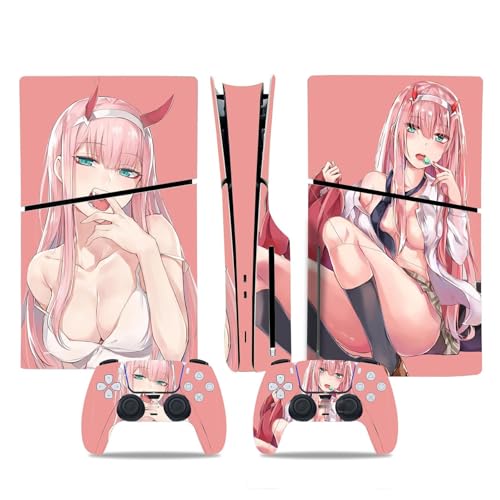 Per PS5 Slim Skin Disc Edition & Per PS5 Slim Skin Digital Edition Console Controller Vinyl Cover Skins Wraps Scratch Resistant Compatible 94632 Senza Bolle Senza Schiuma Antigraffio (Size : Disc Ver