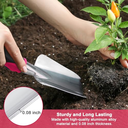image for MECHEER Garden Tools Set, 3 Pack Heavy Duty Gardening Tools Set Includ