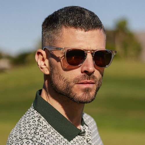 Image of WearMe Pro Wyndham Men's Polarized Sunglasses, Sports & Golf Design, UV400 | Shatter & Smudge-Resistant Lenses, Non-Slip Nose Pads, Head-Turning Style, Perfect for Sports, Includes Zipper Case & Pouch