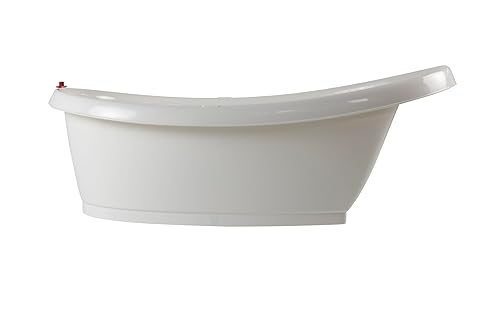 okbaby Splash - Baño para bebé, base antideslizante con termómetro digital de cristal líquido microencapsulado integrado, soporte trasero en ángulo