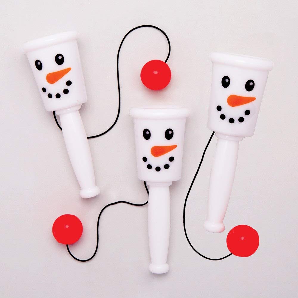 Baker Ross Snowman Click and Catch Games (Pack of 5) - Christmas Arts and Crafts