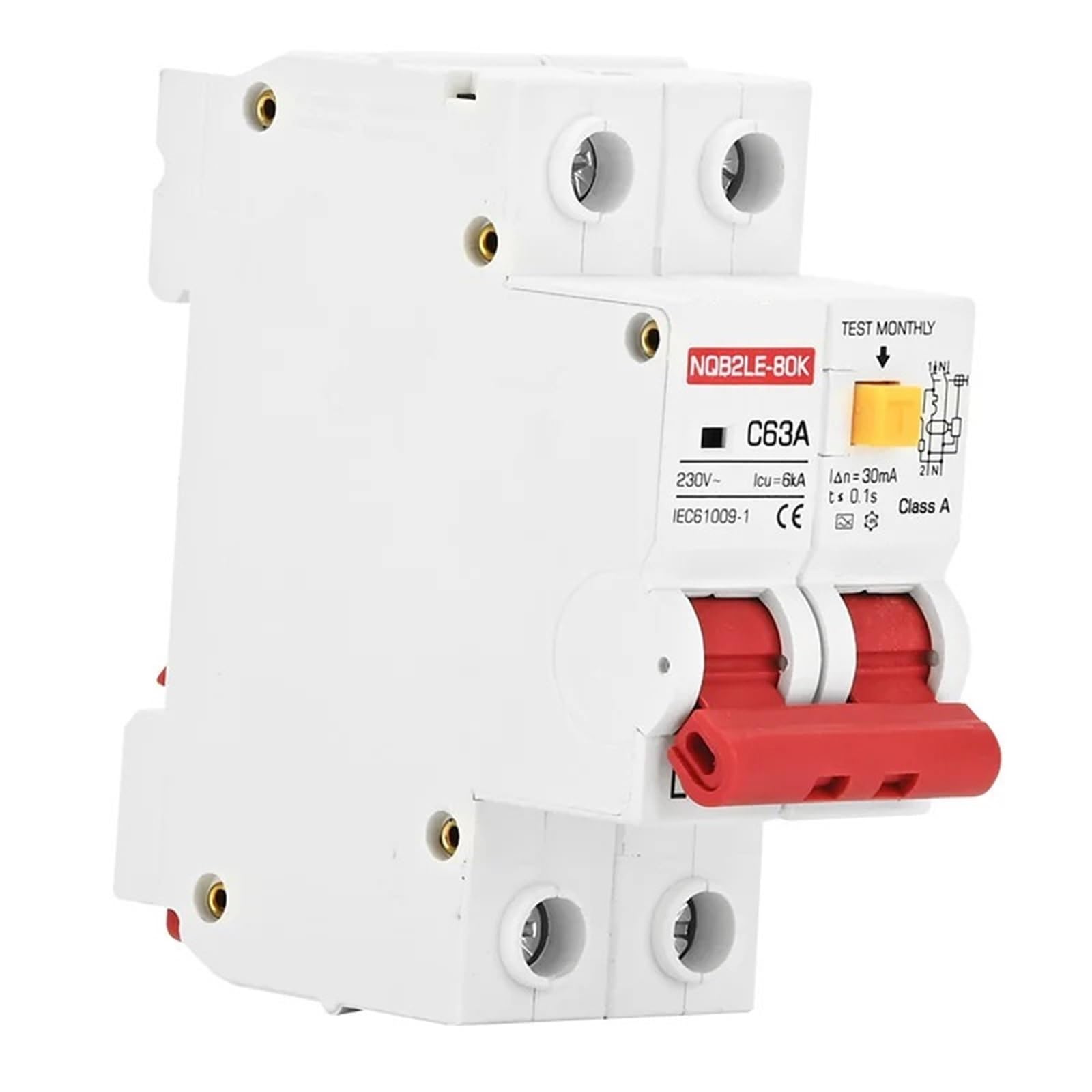 Disjoncteur différentiel type A DPN 50A pour protection circuit électrique 230V