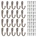 eBoot 20 Pieces Wall Mounted Hook Robe Hooks Single Coat Hanger and 50 Pieces Screws (Reddish Brown)