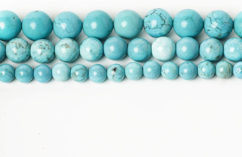 10mm Blue Turquoise Round Loose Beads for Jewelry Making