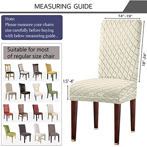 LANSHENG Chair Covers, Stretch Dining Chair Protector Slipcovers Jacquard - Image 2
