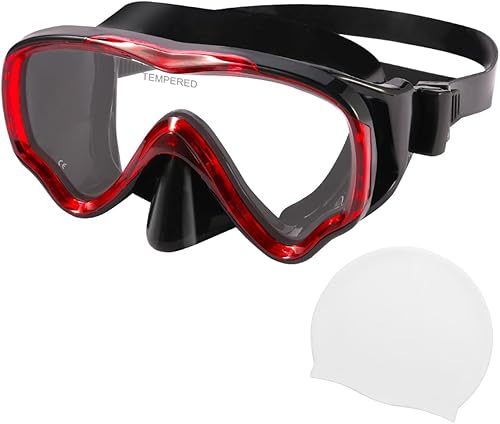 Máscara de buceo para niños, gafas de natación antivaho y antifugas, gafas de esnórquel, impermeable, duradera, máscara de vidrio templado para