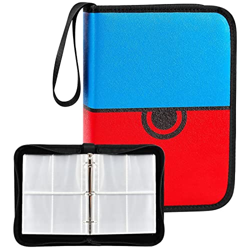 Trading Card Binder Holder Album with Sleeves Compatible with Trading Cards, 320 Pockets TCG Card Collector Storage Zipper Carrying Case Folder for Baseball/Football Cards