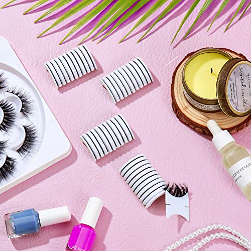 60 Pcs Self Adhesive Lash Strip 40 Mm Reusable Lash Glue Replacement False Black Eyelash Glue Strip, Suitable For Most Strip False Eyelashes #TOP6